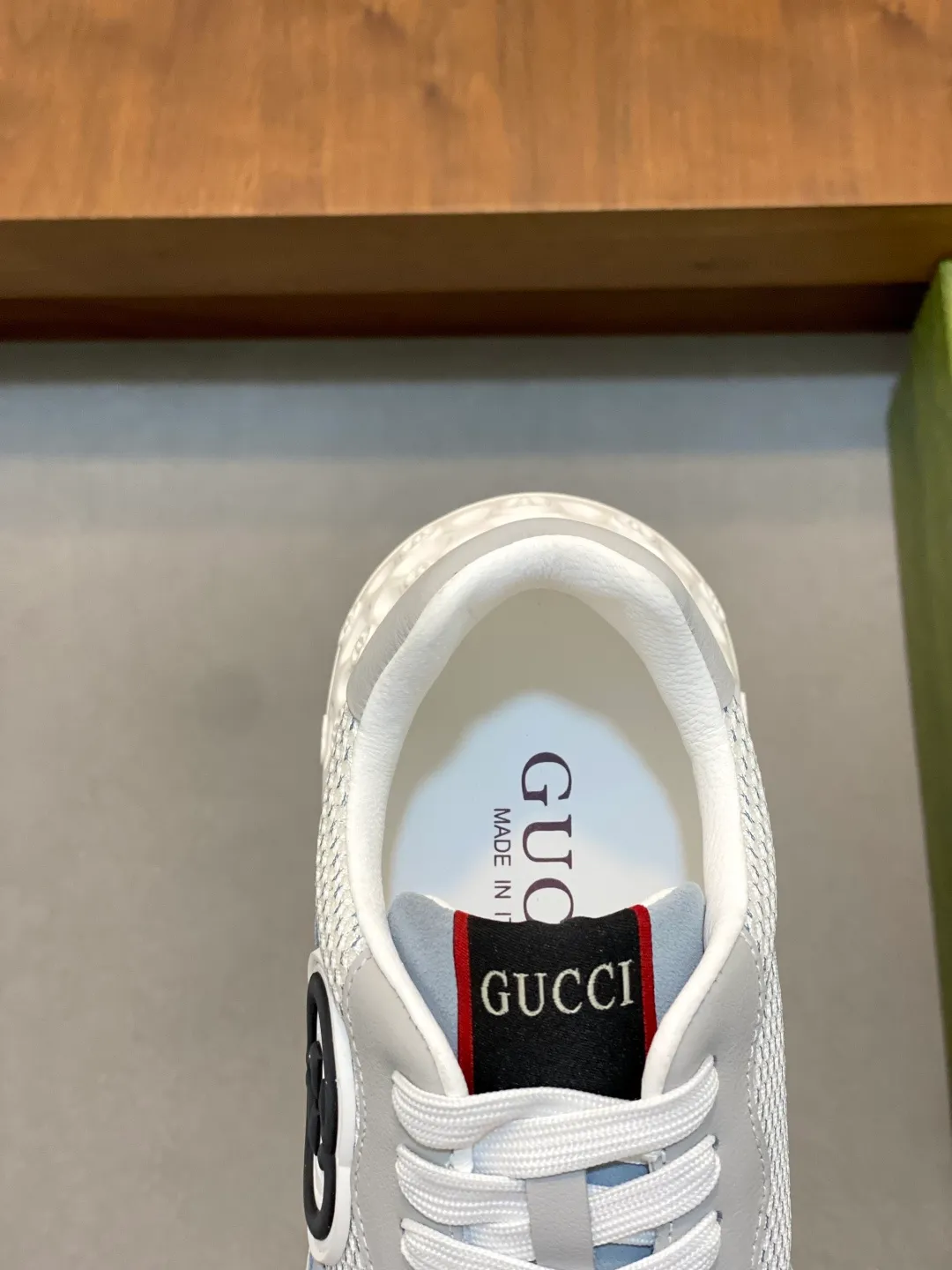 Men's shoes 💰780 [Gucci] Gucci - High-end quality original order - Upper: Napa calfskin, pebbled calfskin, computer embroidered brand totem - Inner: water-dyed cowhide - Outsole: ultra-light TPU·rubber; two-color molded outsole -Super high quality control·Fine workmanship: highlighted (high-end·luxury·grade) -Size: 38-44 (38 45 can be customized)